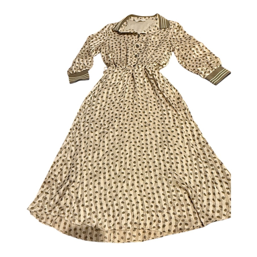 ERTU Polka Dot Midi Women's Dress Size 38